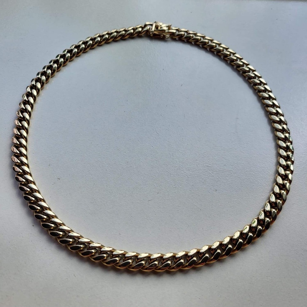 14K Gold Plated Stainless Steel Cuban Link Necklace 10mm Gold Chain